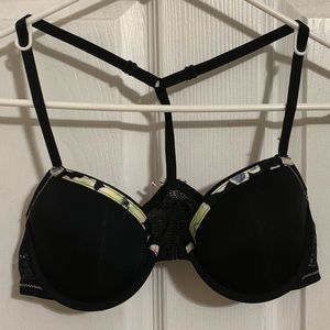 Never worn black flyback bra with front clasp